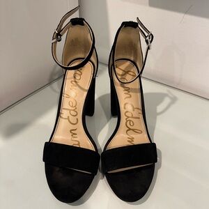 Sam Edelman Yaro Sandal Heel Size 9.5 Black Suede
